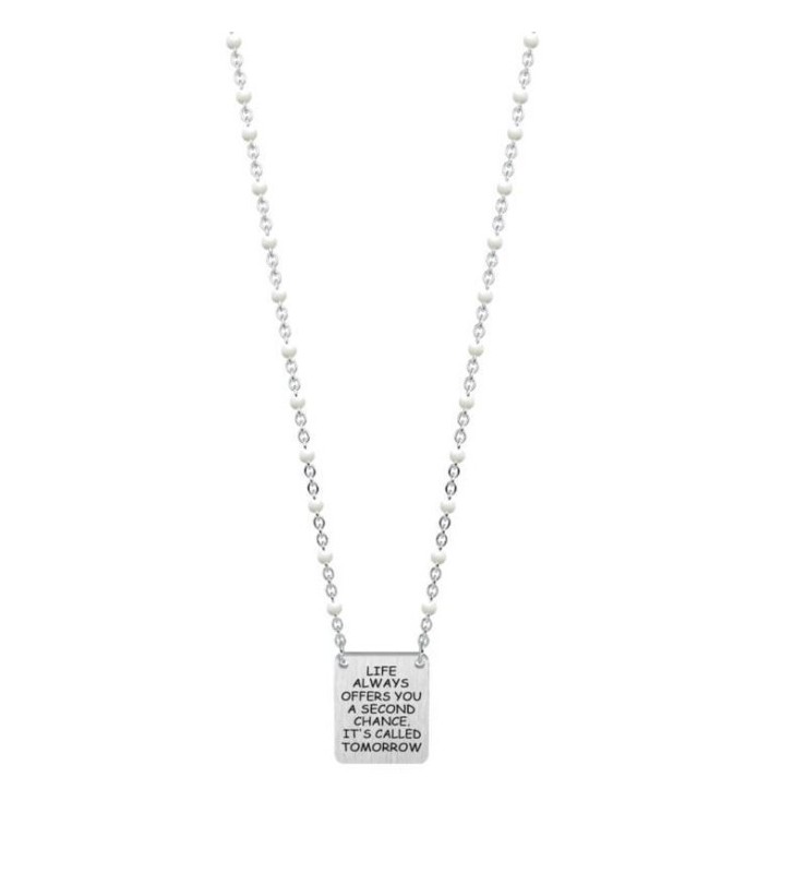 Collana KIDULT PHILOSOPHY in acciaio 316L - 751048 Life always...