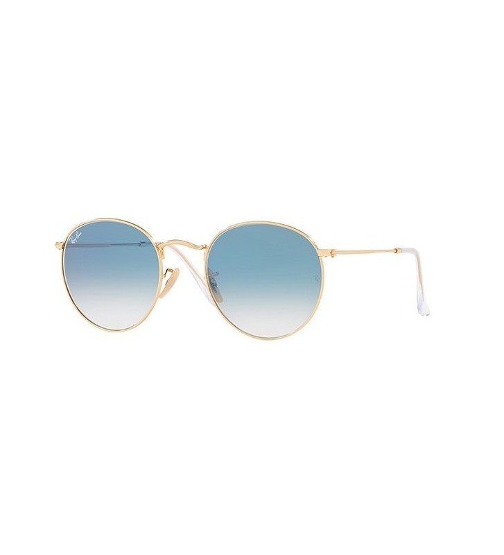 Occhiali sole Ray Ban Round Metal RB3447N 001/3F 50 Arista Crystal White Blue