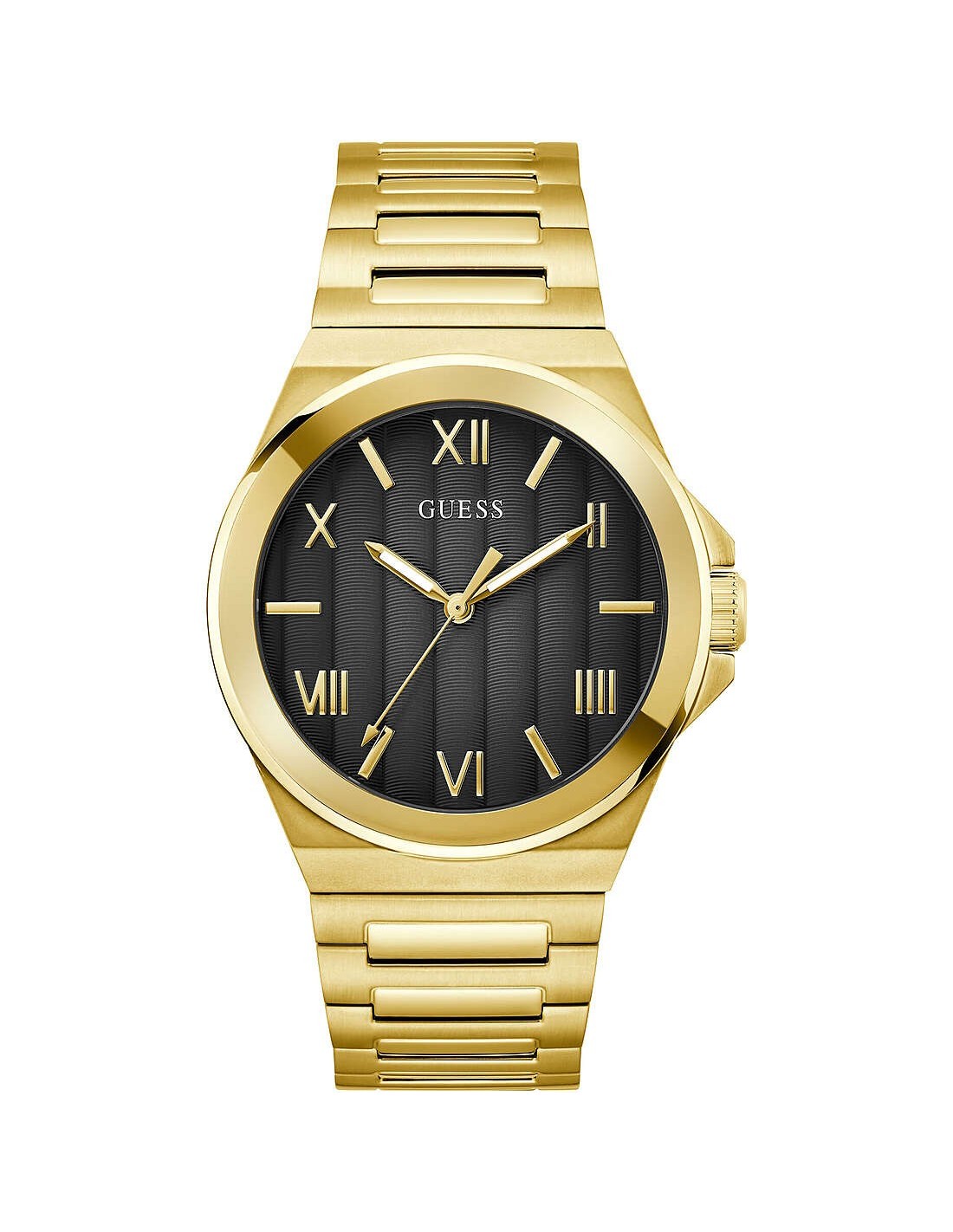 Orologio Uomo GUESS Vinyl GW0789G2 Black Gold in Offerta a 195 00